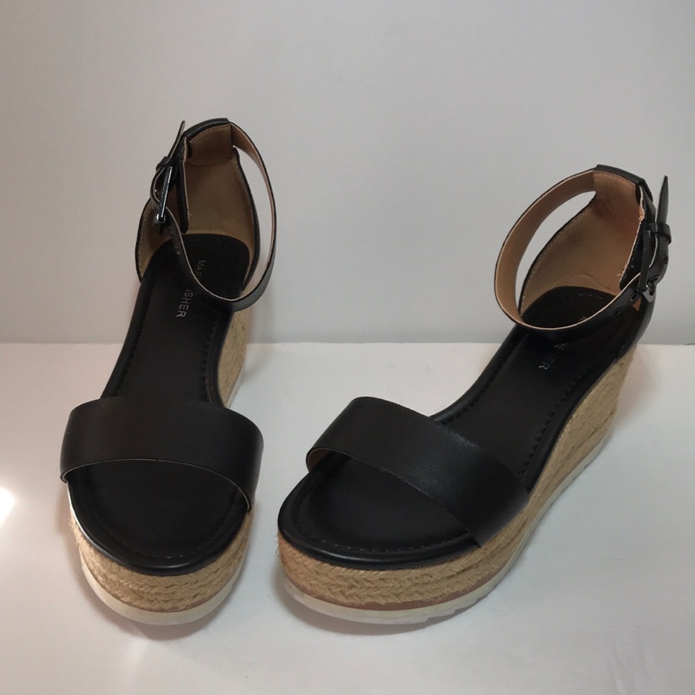 Marc Fisher Zako Leather Espadrille Sandals - Picture 7 of 8